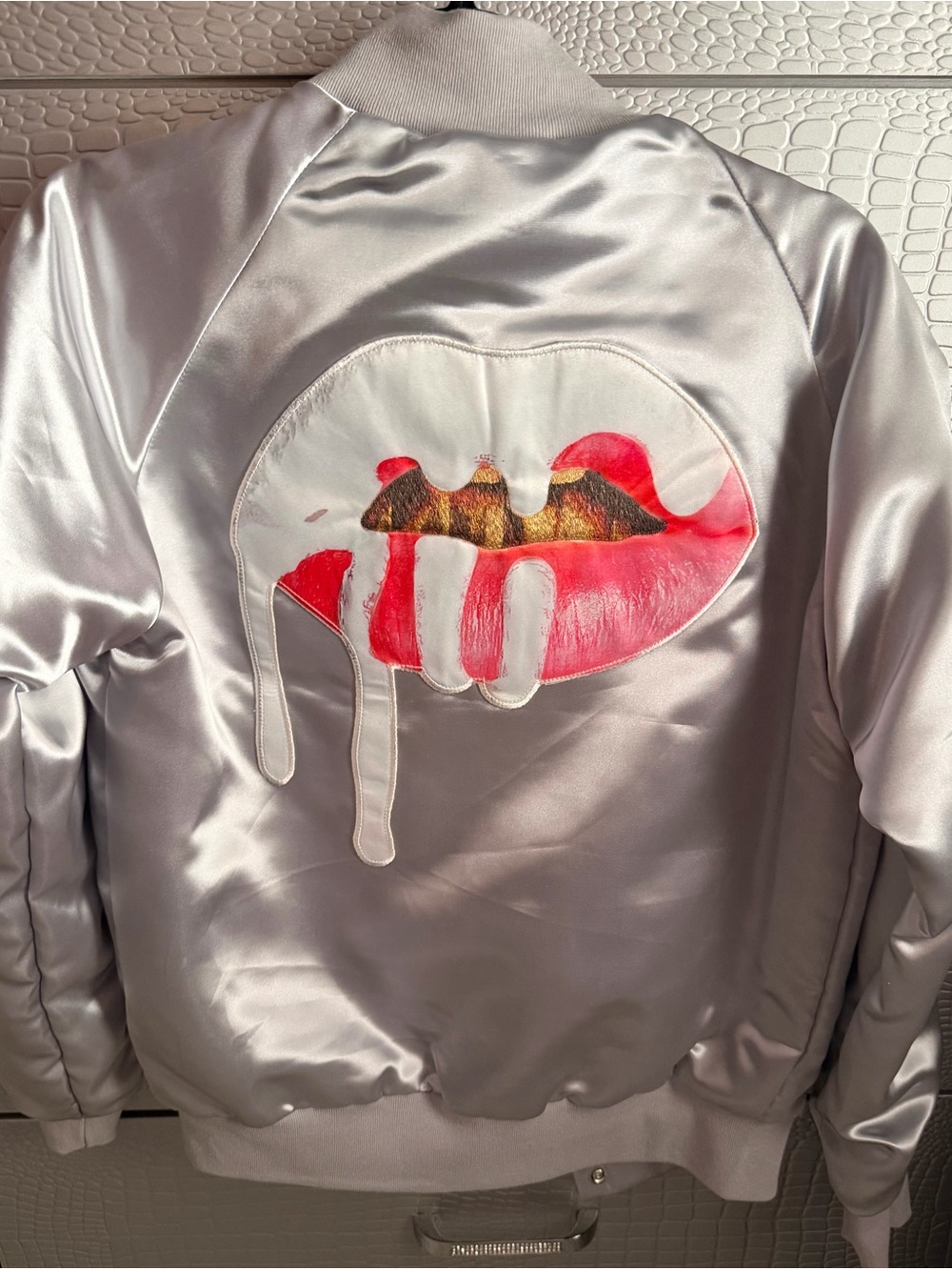 Kylie Jenner Bomber Jacket Size Small & Matching Makeup Bag
